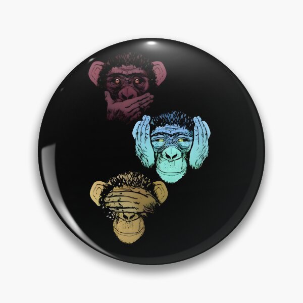 Item preview, See Hear Speak No Evil Monkeys | Colorful Minimal Art designed and sold by Kruti Collection.