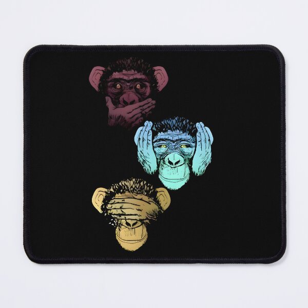 Item preview, See Hear Speak No Evil Monkeys | Colorful Minimal Art designed and sold by Kruti Collection.