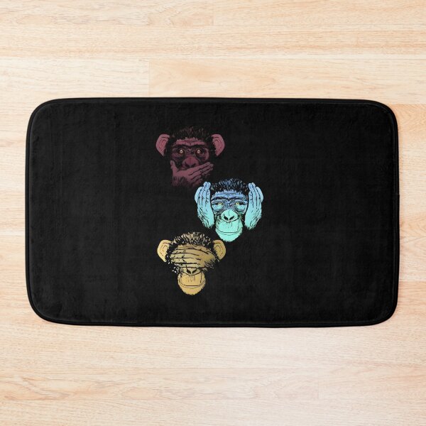 Item preview, See Hear Speak No Evil Monkeys | Colorful Minimal Art designed and sold by Kruti Collection.