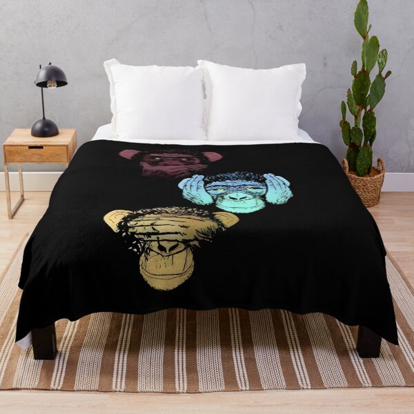 Item preview, See Hear Speak No Evil Monkeys | Colorful Minimal Art designed and sold by Kruti Collection.