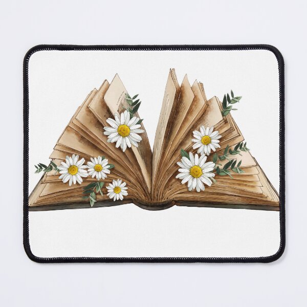 Item preview, Vintage Watercolor Book with White Flowers designed and sold by ArtByRahim.