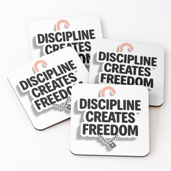 Item preview, Discipline Creates Freedom Motivation Quote designed and sold by ThePixelAndPine.