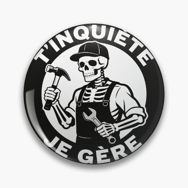 Item preview, Don't worry, I've got this handyman under control - Badass Skeleton Handyman Humor designed and sold by T'inquiète Shop.