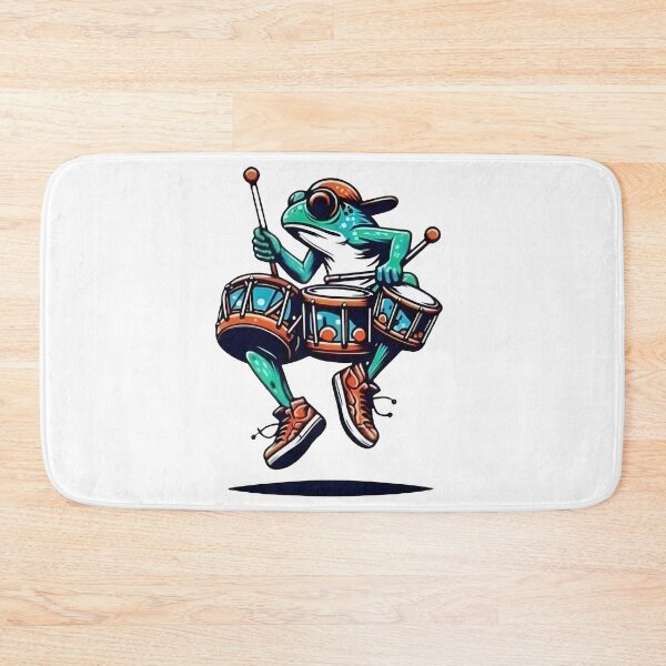 Item preview, Cottagecore Frog Playing Mushroom Drums designed and sold by Samthecreator01.