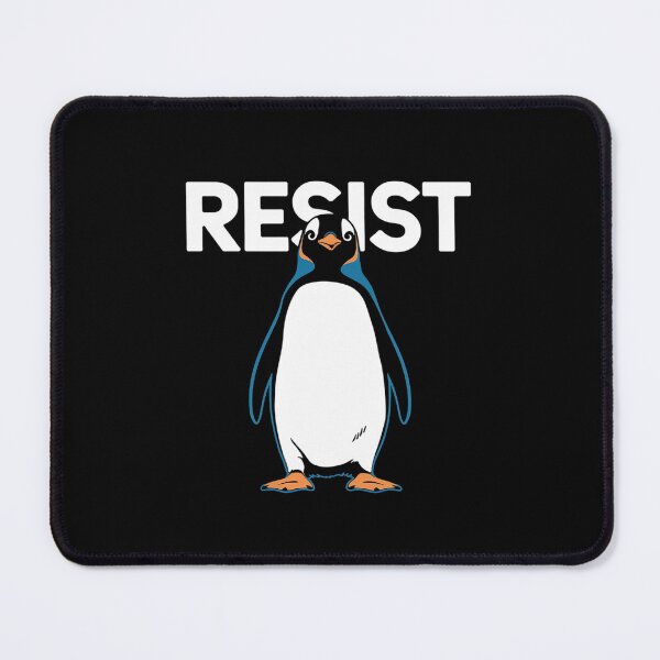 Item preview, Penguin Resist Penguins Protest Against Tariffs designed and sold by DigitaldeligArt.