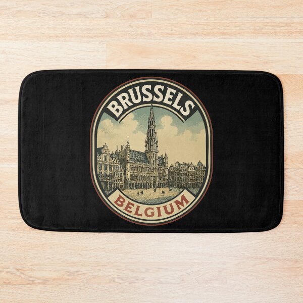 Item preview, Brussels Belgium Vintage Travel designed and sold by TomFrontierArt.