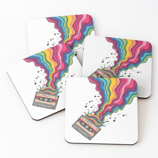 Item preview, Retro Music Tape with Artistic Colors designed and sold by Wonderful Designs.