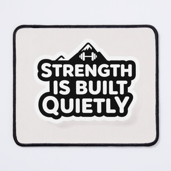 Item preview, Strength is Built Quietly Motivation Quote designed and sold by ThePixelAndPine.