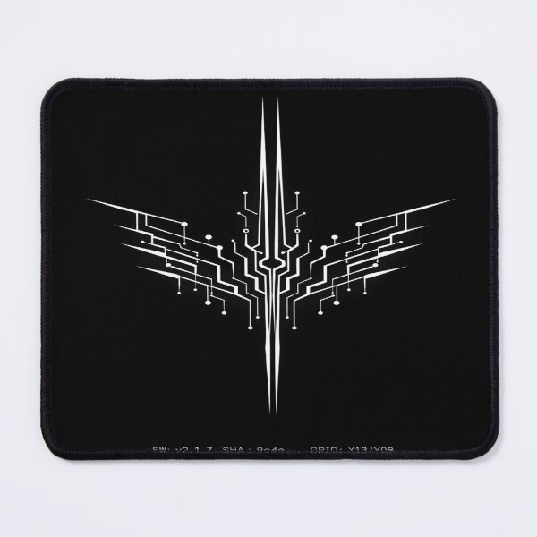 Item preview, Futuristic Cyber Sigil Circuit Symbol – Dark Tech Minimal Art designed and sold by POD DYNASTY.