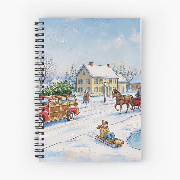 Item preview, Nostalgic Vintage Winter Village Holiday Scene designed and sold by griez.