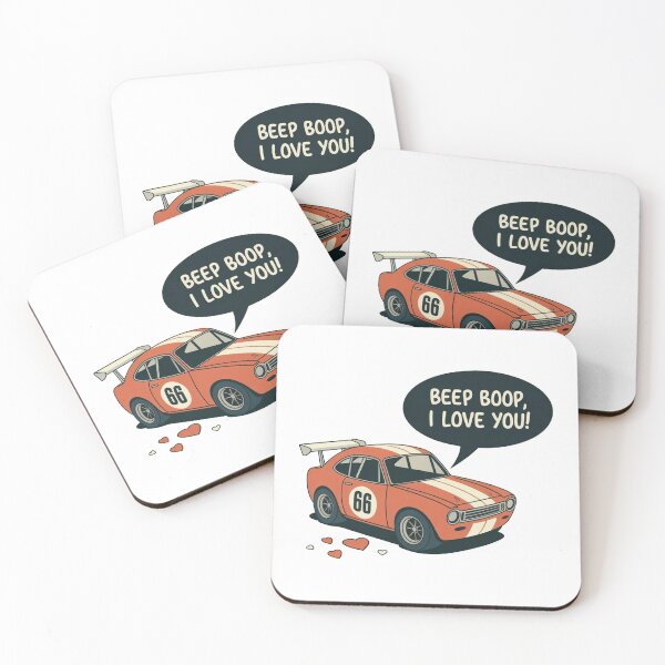 Item preview, Beep Boop I Love You Cute Car designed and sold by MonkiFlipp.
