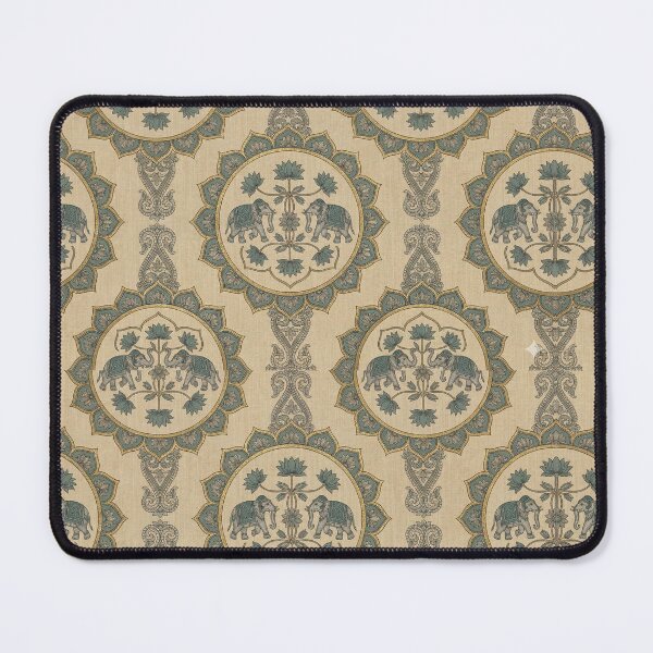 Item preview, Luxe Sanganeri Zari Elephant - Indian Mandala & Lotus Seamless Pattern designed and sold by IndoPatterns.