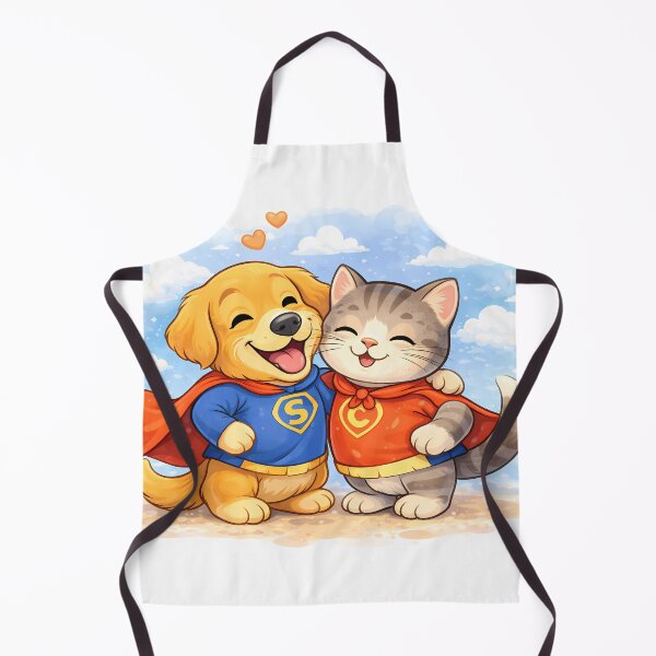 Item preview, Super Pals – Dog & Cat Superhero Best Friends Illustration designed and sold by Furfolkz.