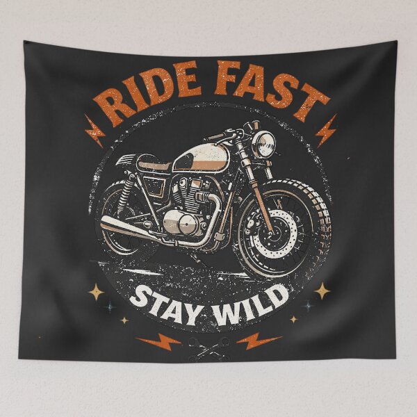 Item preview, Ride Fast Stay Wild – Classic Motorcycle Garage T-Shirt | Vintage Biker Design designed and sold by SoulenCify.