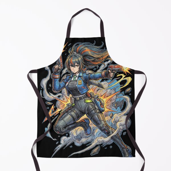 Item preview, Zhu Yuan Zenless Zone Zero ZZZ Public Security Ether Defense Gun Shield Captain Criminal Investigation Team Fan Art Portrait Poster T-Shirt Sticker Gift designed and sold by Senpaiwaves.