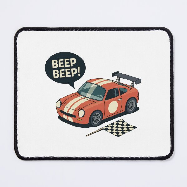 Item preview, Beep Beep Cute Retro Race Car designed and sold by MonkiFlipp.