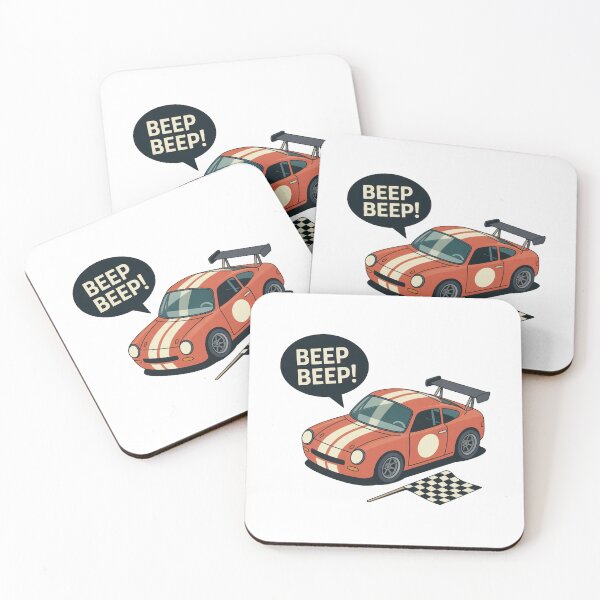Item preview, Beep Beep Cute Retro Race Car designed and sold by MonkiFlipp.