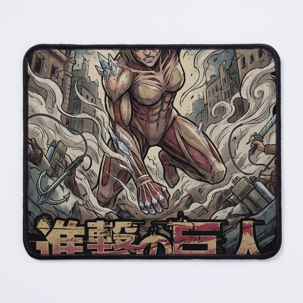 Item preview, Female Titan Anime Warrior Blonde Hair Crystal Armor Muscular Build ODM Gear Captured Scout Regiment Fan Art Portrait Illustration Poster T-Shirt Sticker Print Gift designed and sold by Senpaiwaves.