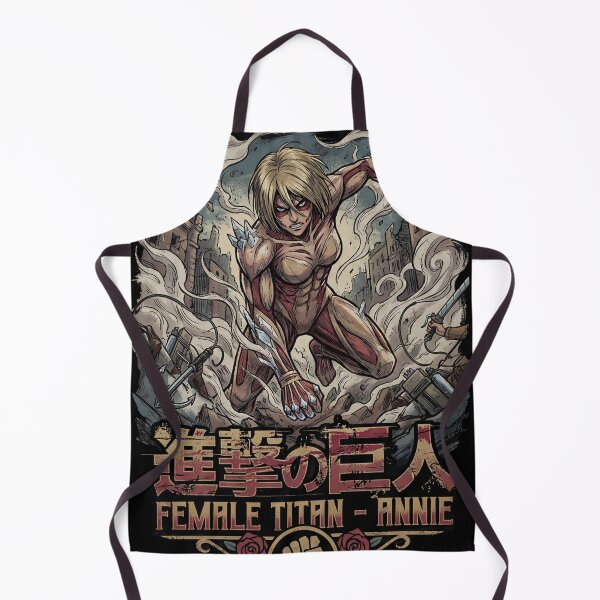 Item preview, Female Titan Anime Warrior Blonde Hair Crystal Armor Muscular Build ODM Gear Captured Scout Regiment Fan Art Portrait Illustration Poster T-Shirt Sticker Print Gift designed and sold by Senpaiwaves.