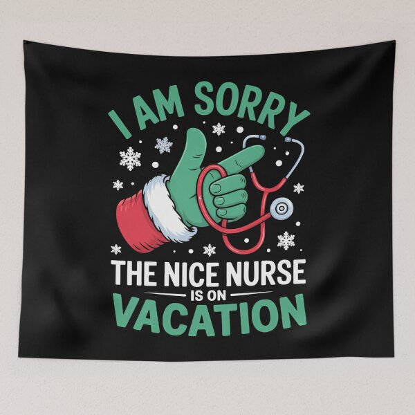 Item preview, Christmas Nurse Is On Vacation Joke designed and sold by tiekanamac.