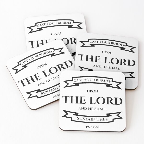 Item preview, Psalm 55:22 – Cast Your Burden Bible Verse (KJV)  designed and sold by Clothed in Scripture.