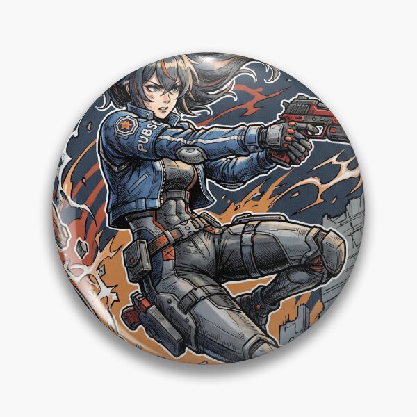 Item preview, Zhu Yuan Zenless Zone Zero ZZZ Public Security Ether Defense Gun Shield Captain Criminal Investigation Team Fan Art Portrait Poster T-Shirt Sticker Gift designed and sold by Senpaiwaves.