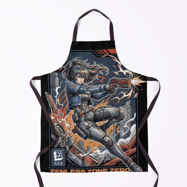 Item preview, Zhu Yuan Zenless Zone Zero ZZZ Public Security Ether Defense Gun Shield Captain Criminal Investigation Team Fan Art Portrait Poster T-Shirt Sticker Gift designed and sold by Senpaiwaves.