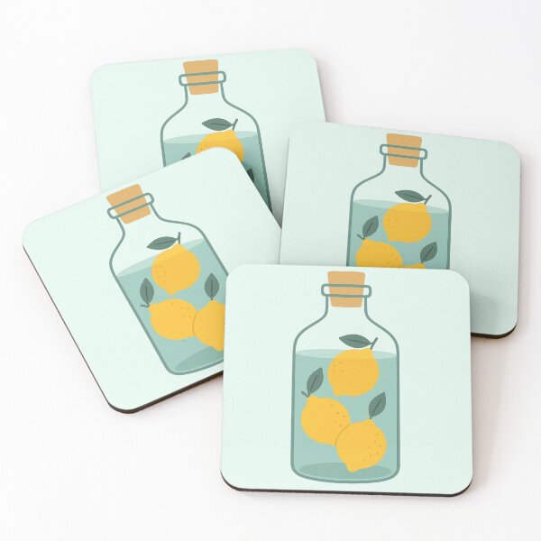 Item preview, Lemons in a bottle – minimalist illustration designed and sold by Aloloco.