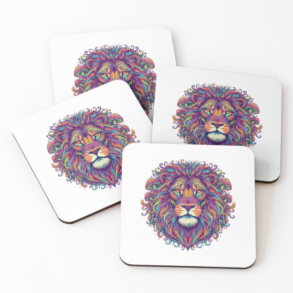 Item preview, Psychedelic Lion - Animal Art Print designed and sold by Mindwork Creative Arts.
