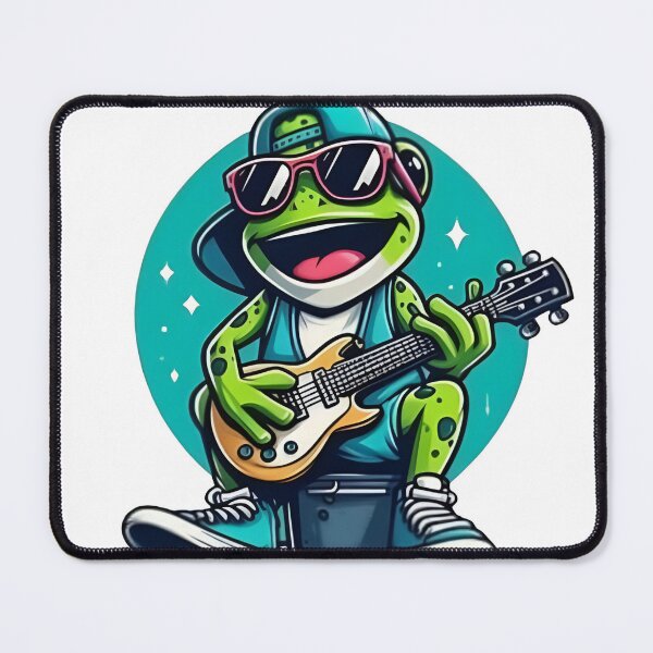Item preview, Rockstar Frog Playing Electric Guitar designed and sold by Samthecreator01.