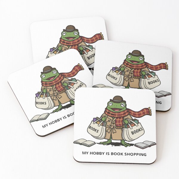 Item preview, Cute Frog Book Shopping Addict Fall Aesthetic Bibliophile Gift designed and sold by Floomart.