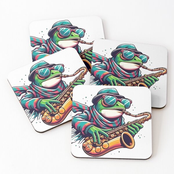 Artikelvorschau, Smooth-Jazz-Frosch spielt Saxophon entworfen und verkauft von Samthecreator01.