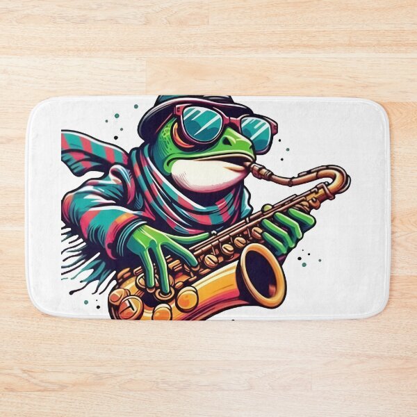 Artikelvorschau, Smooth-Jazz-Frosch spielt Saxophon entworfen und verkauft von Samthecreator01.