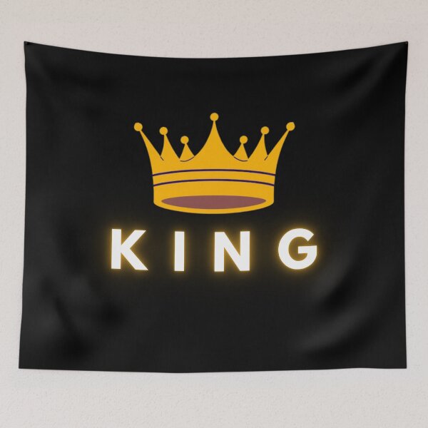 Item preview, Golden Royal Crown King Typography Art designed and sold by SandiCreative.