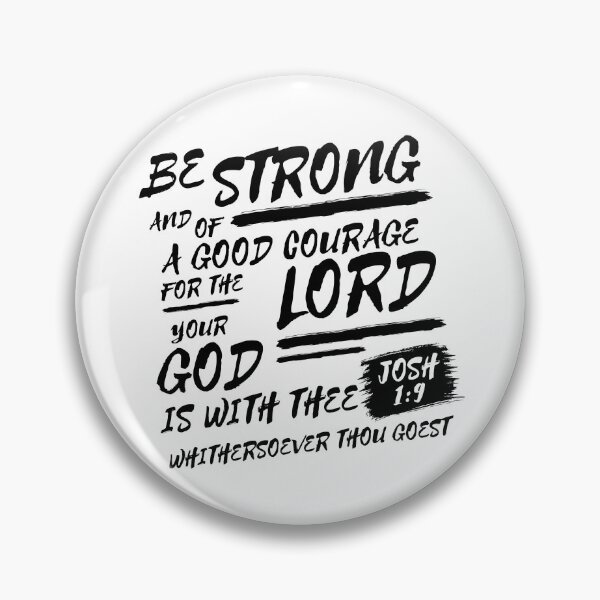 Item preview, Joshua 1:9 Brush Lettering Typography Bible Verse (KJV) designed and sold by Clothed in Scripture.
