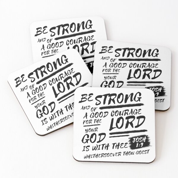 Item preview, Joshua 1:9 Brush Lettering Typography Bible Verse (KJV) designed and sold by Clothed in Scripture.