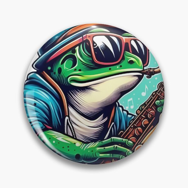 Item preview, Smooth Jazz Frog Playing Saxophone designed and sold by Samthecreator01.
