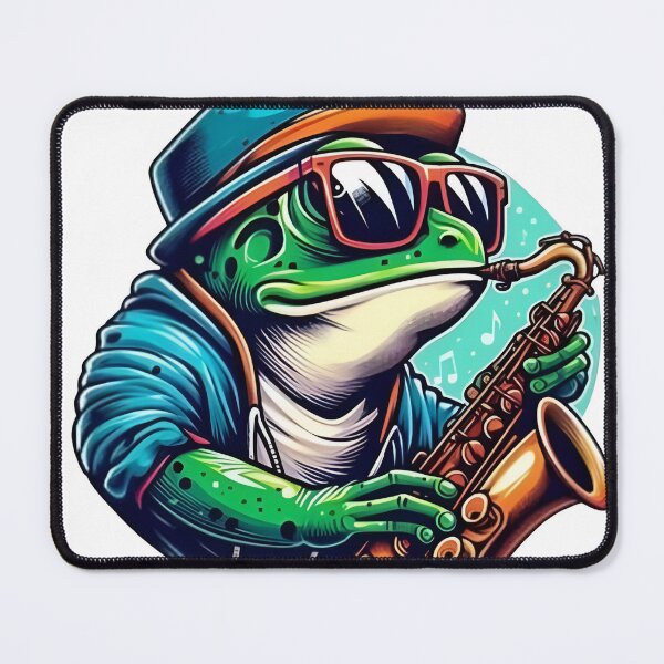 Item preview, Smooth Jazz Frog Playing Saxophone designed and sold by Samthecreator01.