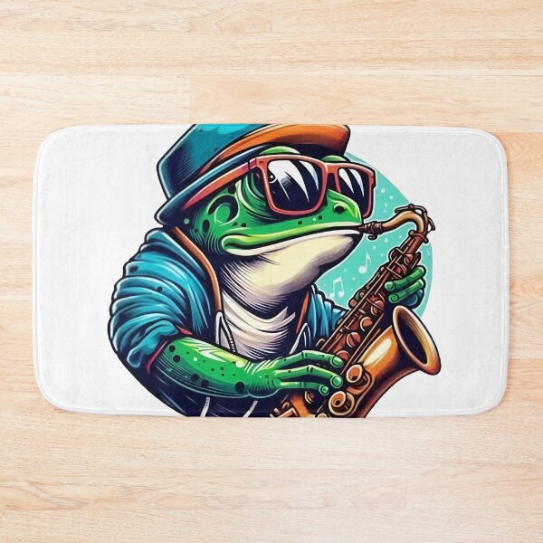 Artikelvorschau, Smooth-Jazz-Frosch spielt Saxophon entworfen und verkauft von Samthecreator01.