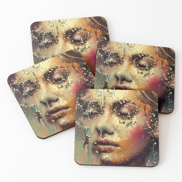 Item preview, Veiled Emotions-1 – Abstract Portrait of Hidden Feelings designed and sold by Okmanoo.