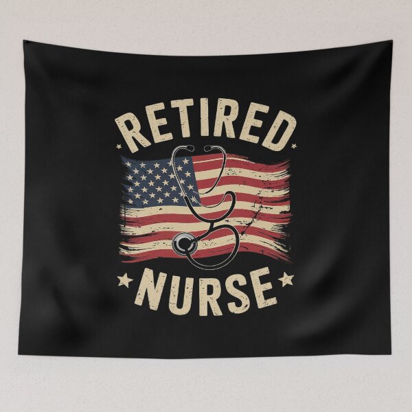 Item preview, Womens Retired Nurse American Distressed Flag   designed and sold by VerseFarm.