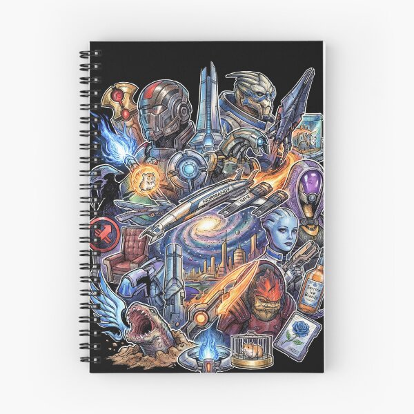 Item preview, Mass Effect 1-2-3 Normandy Crew Full Squad Shepard Garrus Tali Liara Wrex Kaidan Ashley Miranda Jacob Jack Mordin Thane Samara Legion James Vega Javik EDI Collage Fan Art Poster T-Shirt Sticker Gift designed and sold by Senpaiwaves.