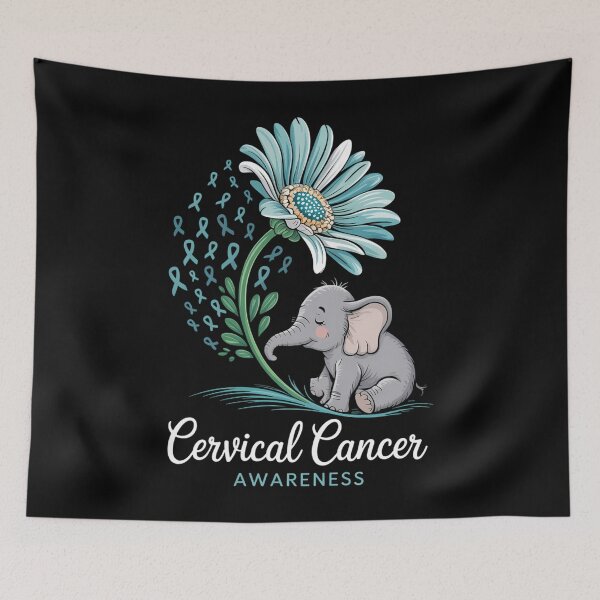 Item preview, Elephant Cervical Cancer Awareness designed and sold by tiemacopaxer.