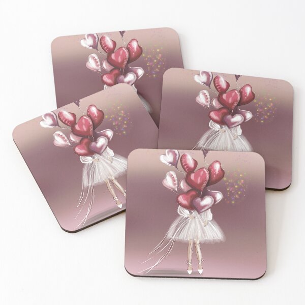 Item preview, Girl with Heart Balloons designed and sold by Sketch_visual_studio.