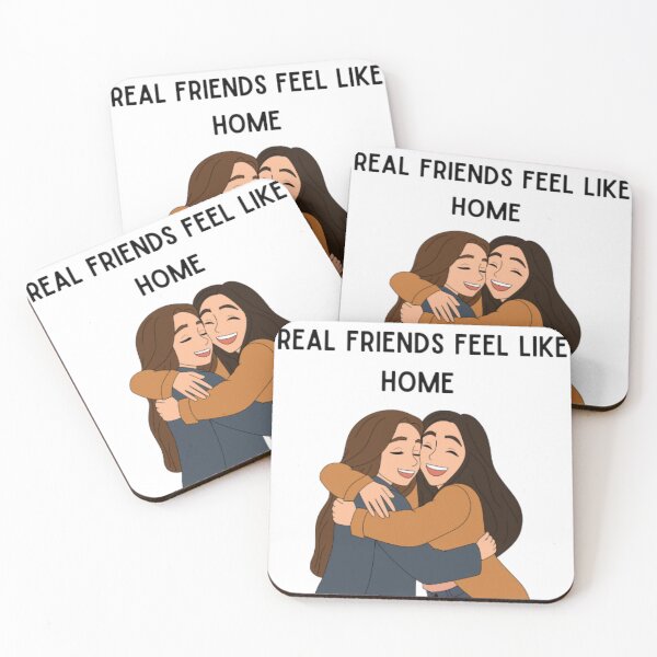 Item preview, Real friends feel like a home - Friendship quote  designed and sold by Mastalina99.