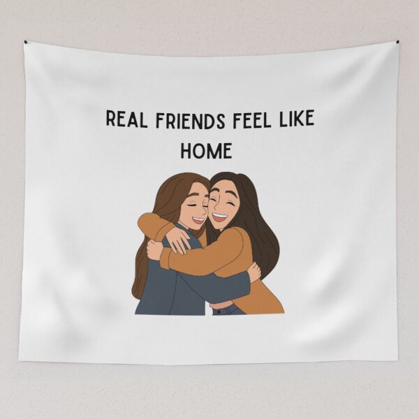 Item preview, Real friends feel like a home - Friendship quote  designed and sold by Mastalina99.
