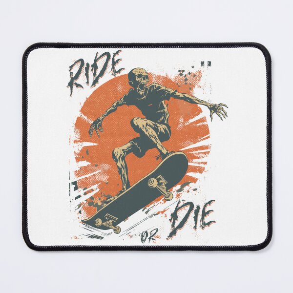 Item preview, Ride or Die - Skeleton Skater Grunge designed and sold by DigitalPartisan.
