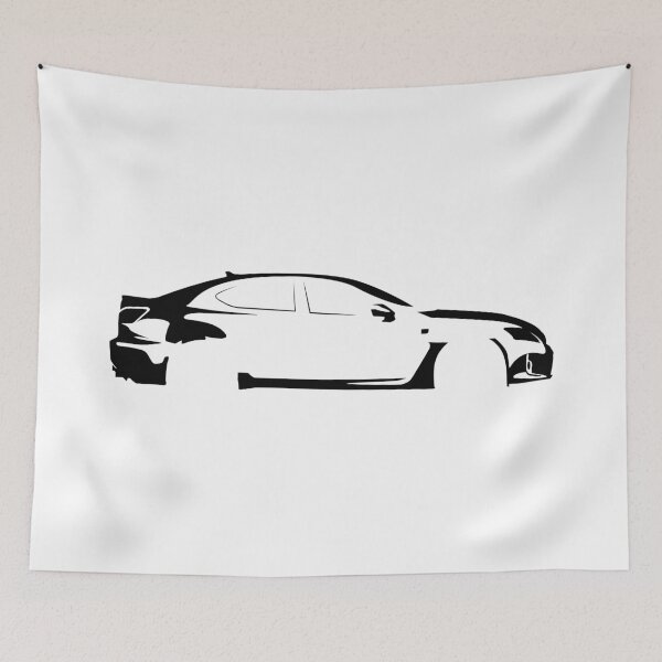 Item preview, IS F V8 (2014) Minimalist Car Silhouette (Black) designed and sold by FearnCreative.