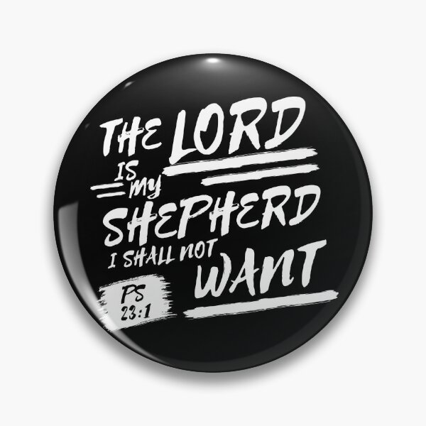 Item preview, Psalm 23:1 Brush Lettering Typography Bible Verse (KJV) designed and sold by Clothed in Scripture.