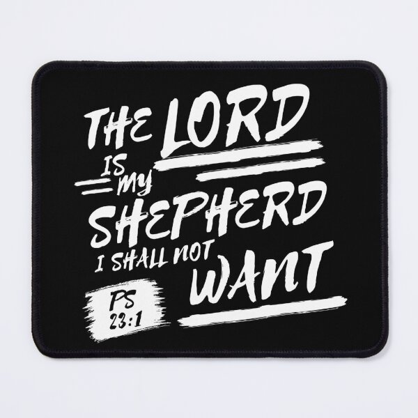 Item preview, Psalm 23:1 Brush Lettering Typography Bible Verse (KJV) designed and sold by Clothed in Scripture.